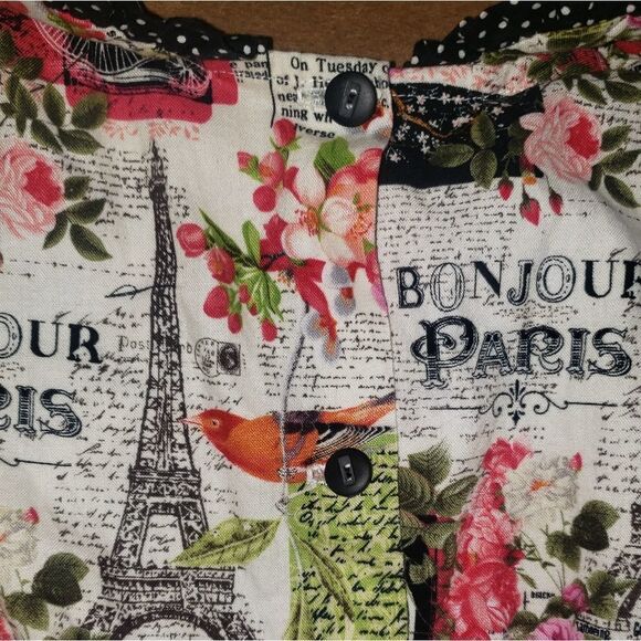 Toddler Handmade Paris themed Embroidered flowy Boho Style 3t - Picture 9 of 10